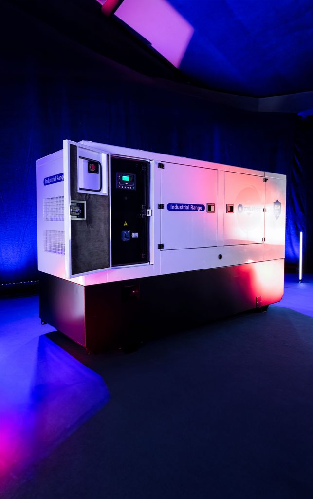 What role do the surrounds of the generator sets play in reducing noise?