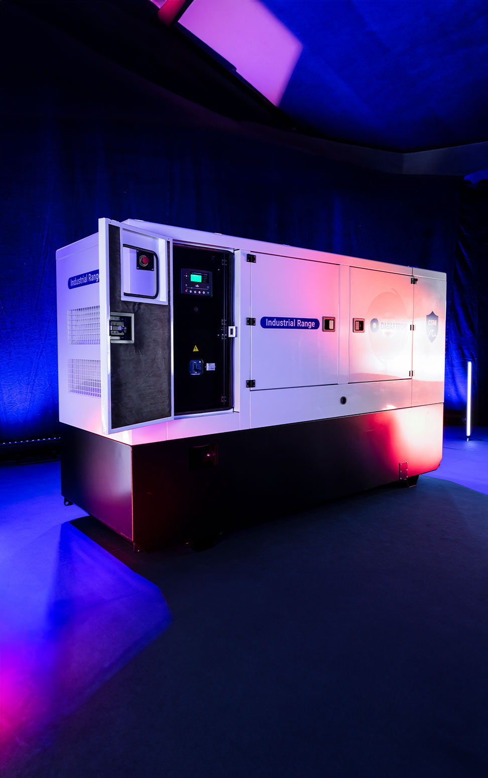 What role do the surrounds of the generator sets play in reducing noise?